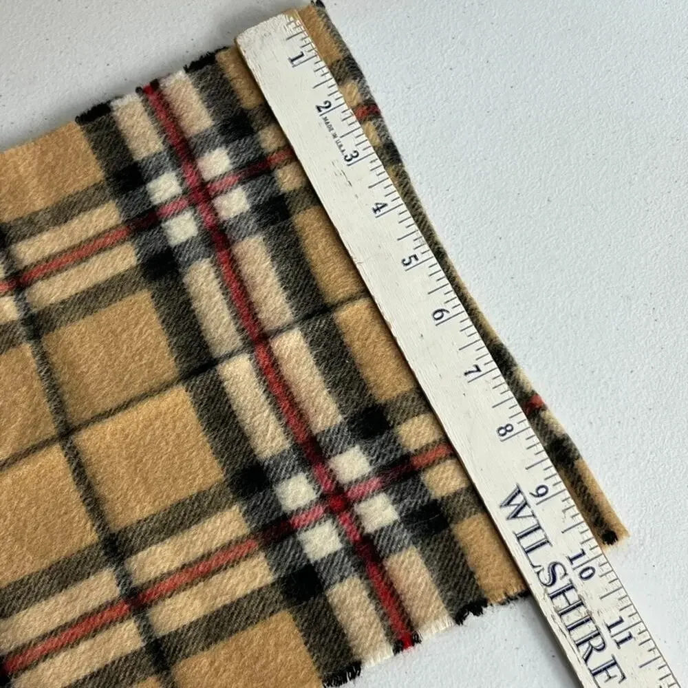Heritage Collection Soft Cashmere Scarf With Fringe Brown Plaid 62